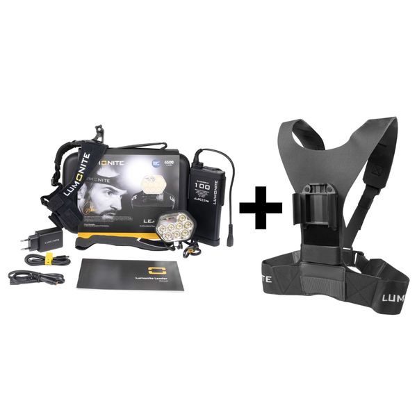 Pannlampa LUMONITE Leader - 6838 lm / Laddbar, Grundpaket + Batterisele