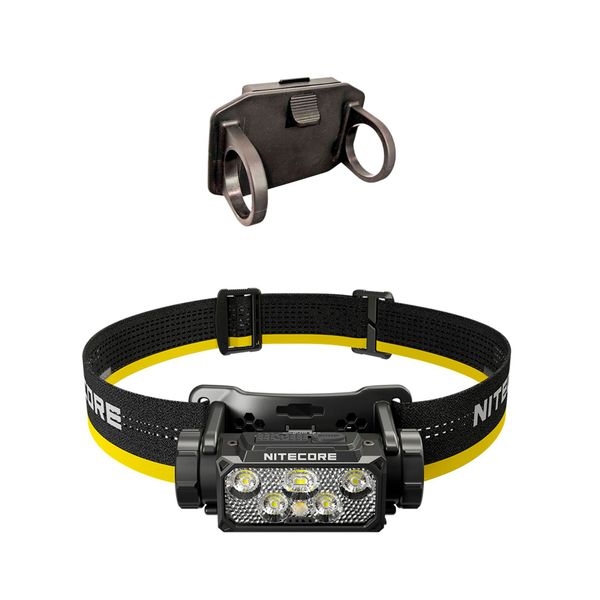 Otsalamppu Nitecore HC60 UHE - 1600 lm / Ladattava, Otsavalo + NVG-kypäräkiinnike