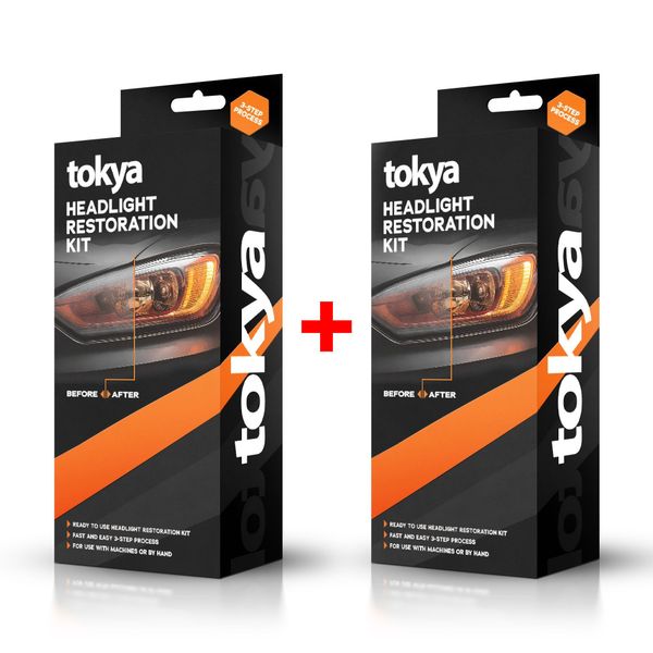 Poleringssats Strålkastare TOKYA Headlight Restoration Kit, 2 st Restoration Kit