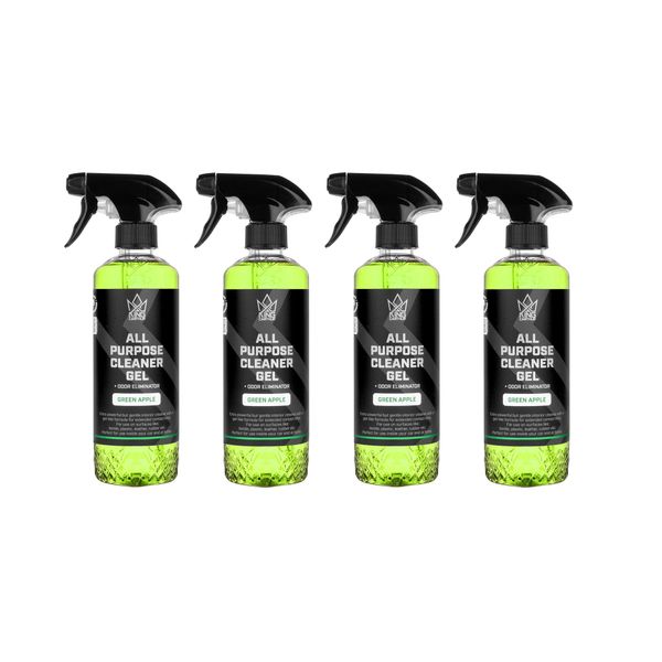 Sisätilojen puhdistusaine King Carthur APC GEL + Odor Eliminator Green Apple, 500 ml, 4 x 500 ml