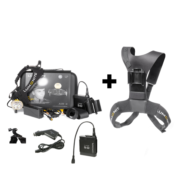 Pannlampa LUMONITE Air (v.2) - 2489 lm / Laddbar, PREMIUM-paket