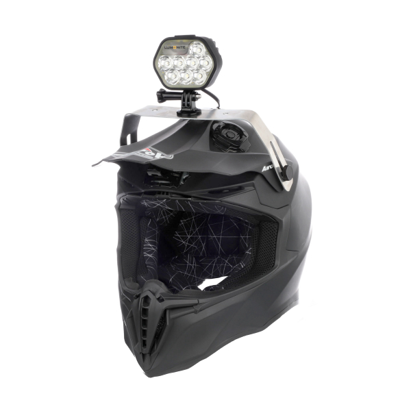 Enduro Hjälmpaket LUMONITE Leader - 6838 lm / Laddbar, 1 x Lampa & batteri + hjälmfäste (6838 lm)