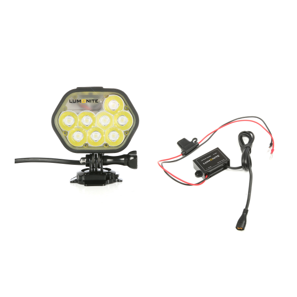 Enduro Hjälmpaket LUMONITE Leader - 6838 lm / Laddbar, 1 x lampa + 12V-transformator (6838 lm)