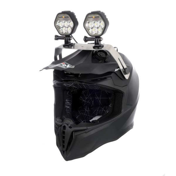 Enduro Hjälmpaket LUMONITE Navigator2 - 4195 lm / Laddbar, 2 x Lampa & batteri + hjälmfäste (8390 lm)