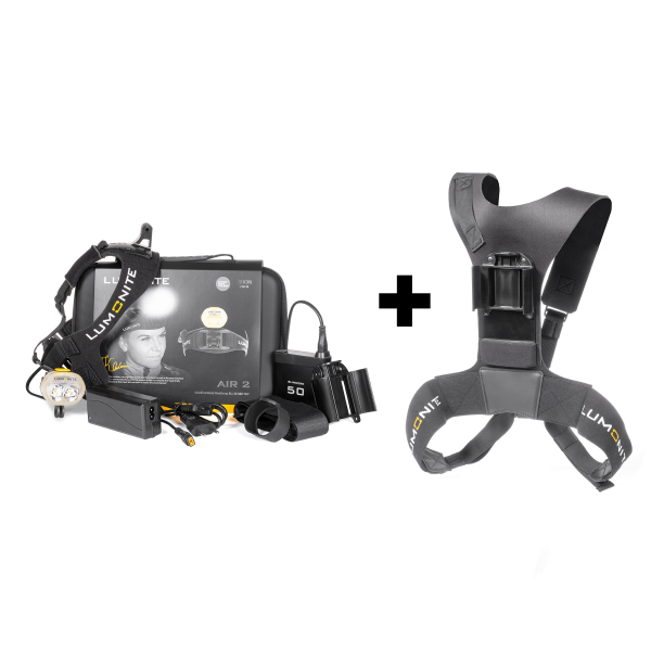 Pannlampa LUMONITE Air (v.2) - 2489 lm / Laddbar, Grundpaket + batterisele