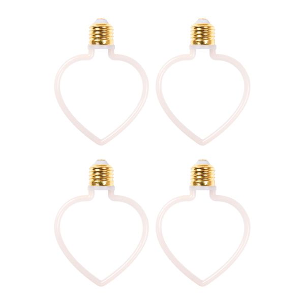 LED lamp AGGE Carnival E27, 4W, Heart, 4 pcs afbeelding