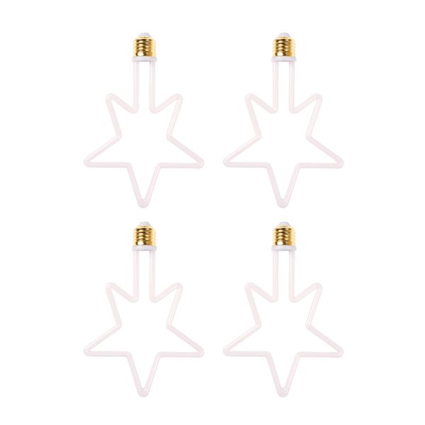 LED bulb AGGE Carnival E27, 8W, Star, 4 pcs afbeelding