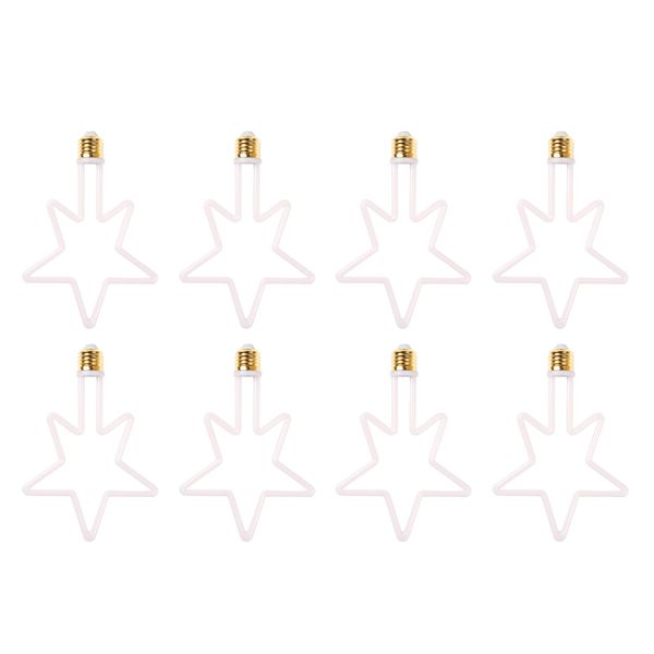 LED bulb AGGE Carnival E27, 8W, Star, 8 pcs afbeelding 1
