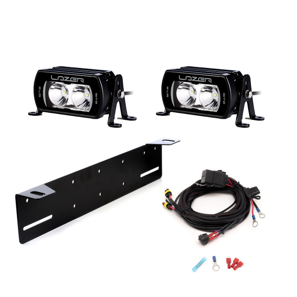 Ekstralys LAZER ST2 Evolution - Flat / 12 cm / 22W, 2 stk. - komplett sett