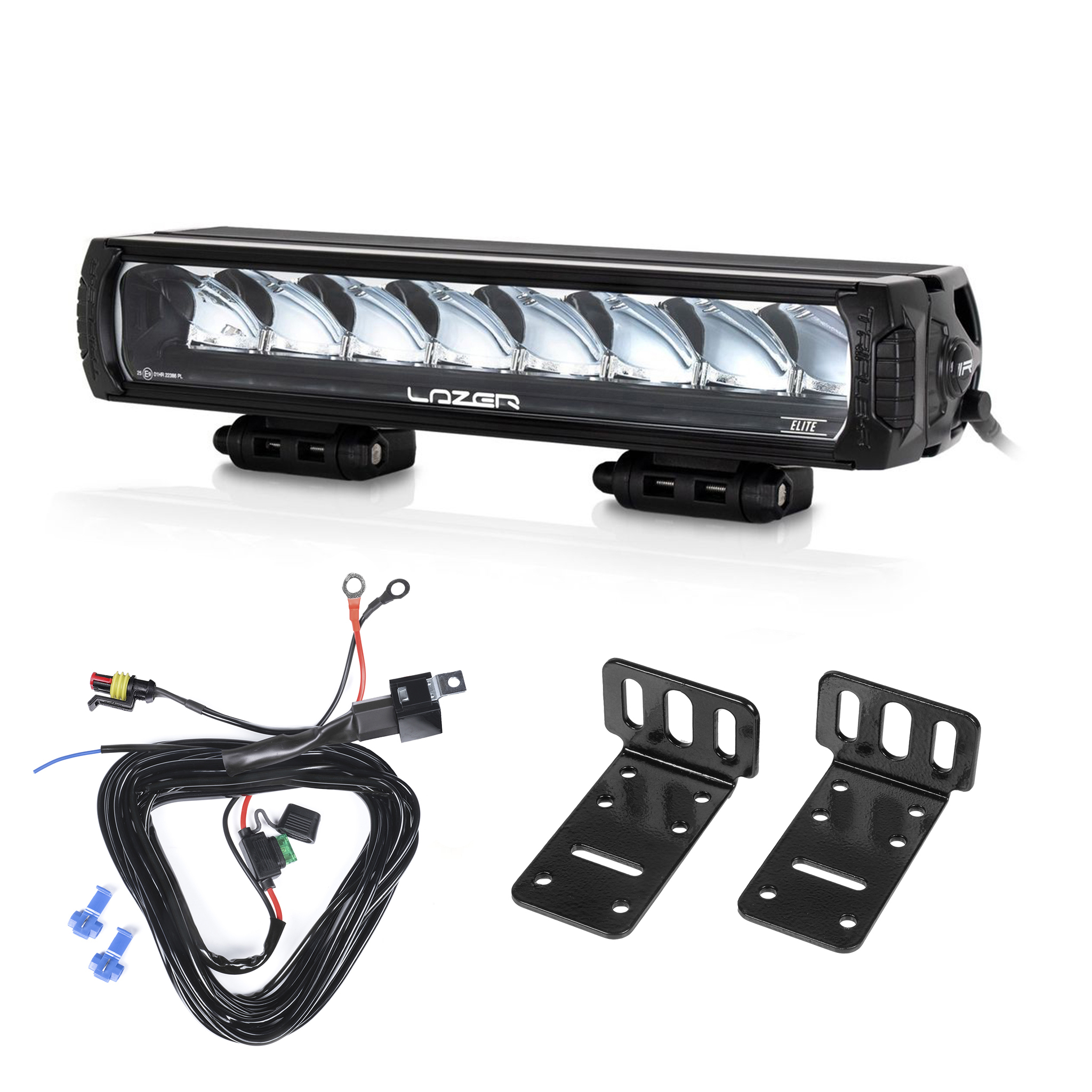 Lisävalo Lazer Triple-R 1000 ELITE GEN2 - Suora / 41 cm / 104W / Ref. 25, 1 kpl - Täydellinen setti