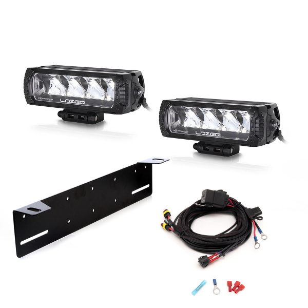 Lisävalo Lazer Triple-R 750 Elite GEN2 - Suora / 23 cm / 45W / Ref. 12.5, 2 kpl - Täydellinen setti