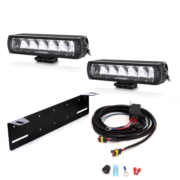 Ekstralys LAZER Triple-R 850 Parklys GEN2 - Flat / 32 cm / 66W, 2 stk. - komplett sett