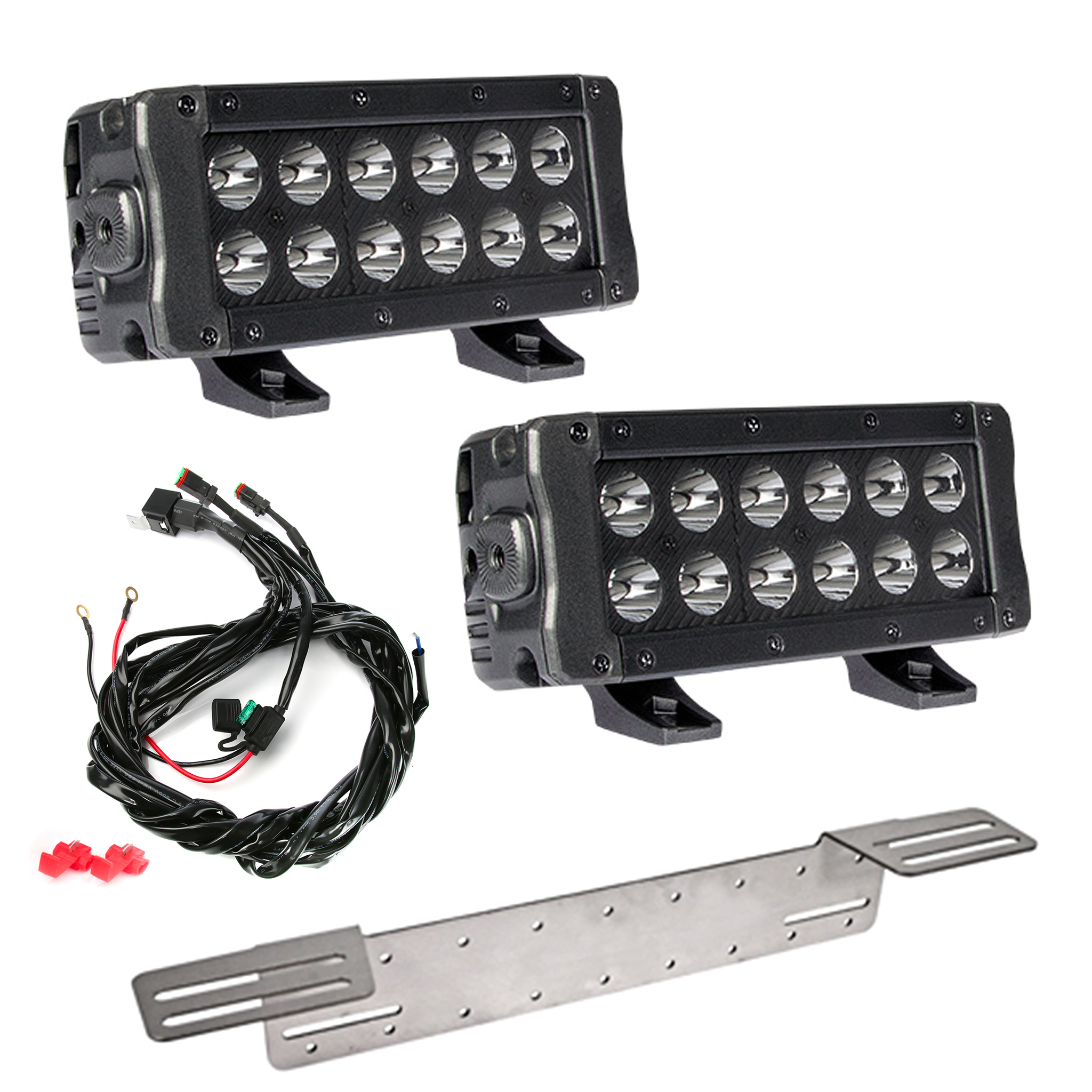 Extraljus W-Light Hurricane 36 - Rak / 20 cm / 36W, 2 st - Komplett paket