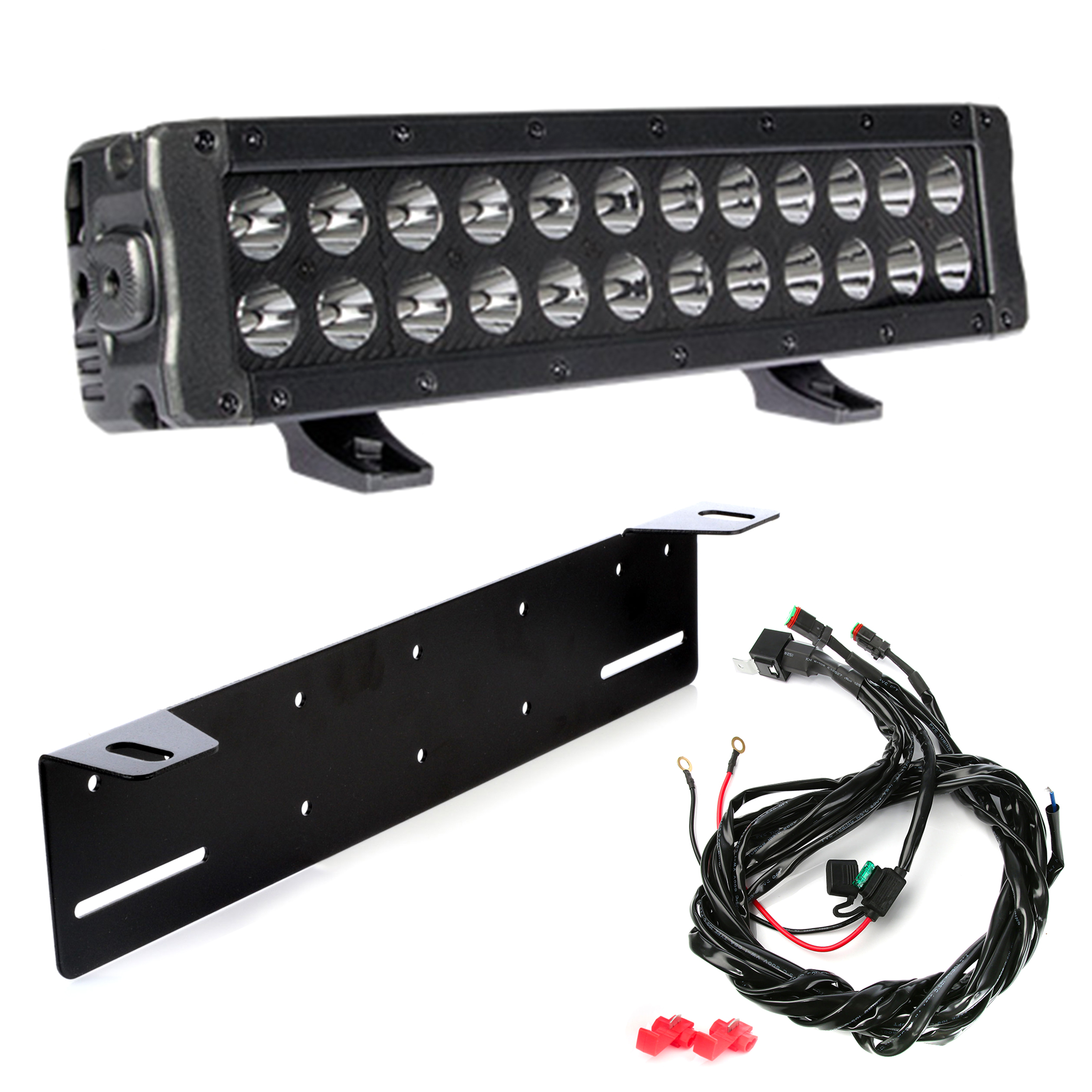 Extraljus W-Light Hurricane 72 - Kurvad / 36 cm / 72W, 1st - Komplett Paket