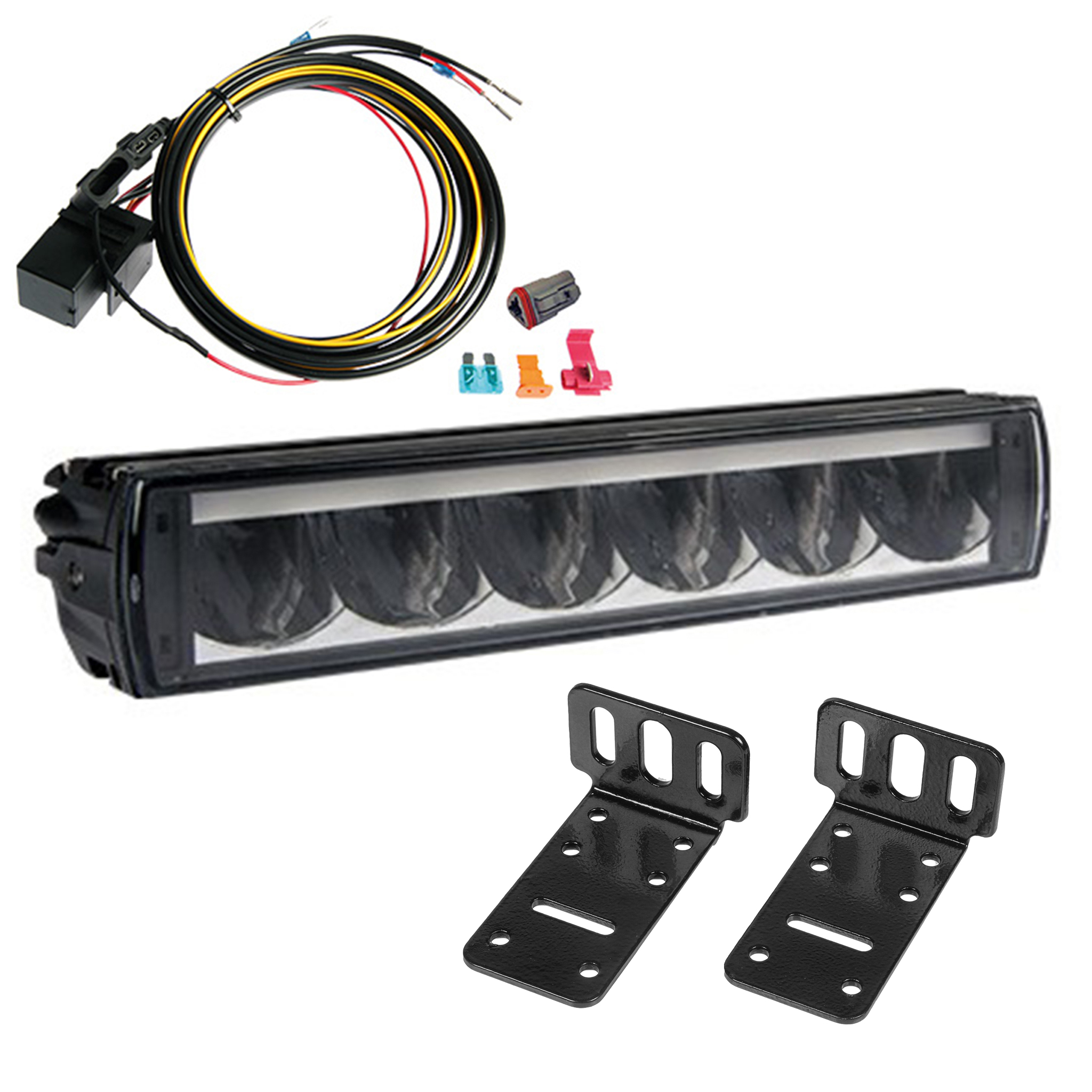 Extraljus W-Light Storm 10 - Rak / 31cm / 72W, 1 st - Komplett paket