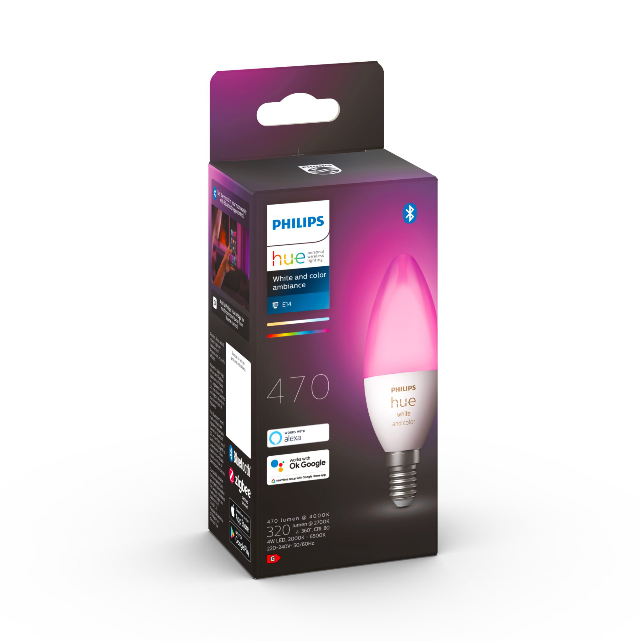 Led-älylamppu Philips Hue WCA, E14, 2000-6500K, 1 kpl | Alk. 64,90 €