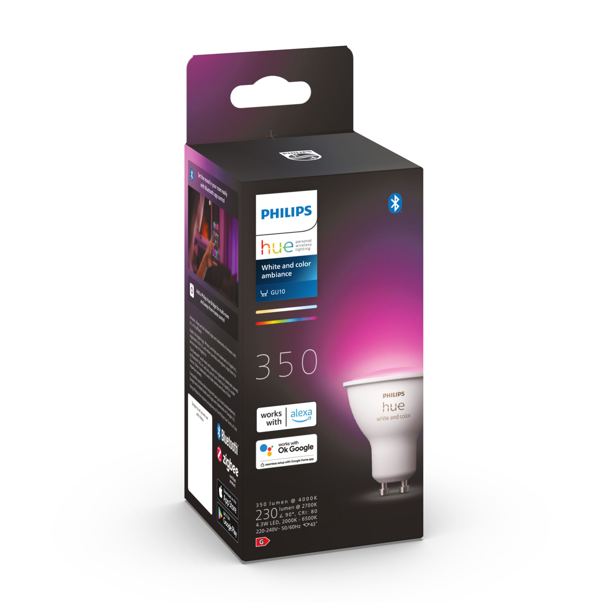Led-älylamppu Philips Hue WCA, GU10, 2000-6500K, 1 kpl | Alk. 59,90 €