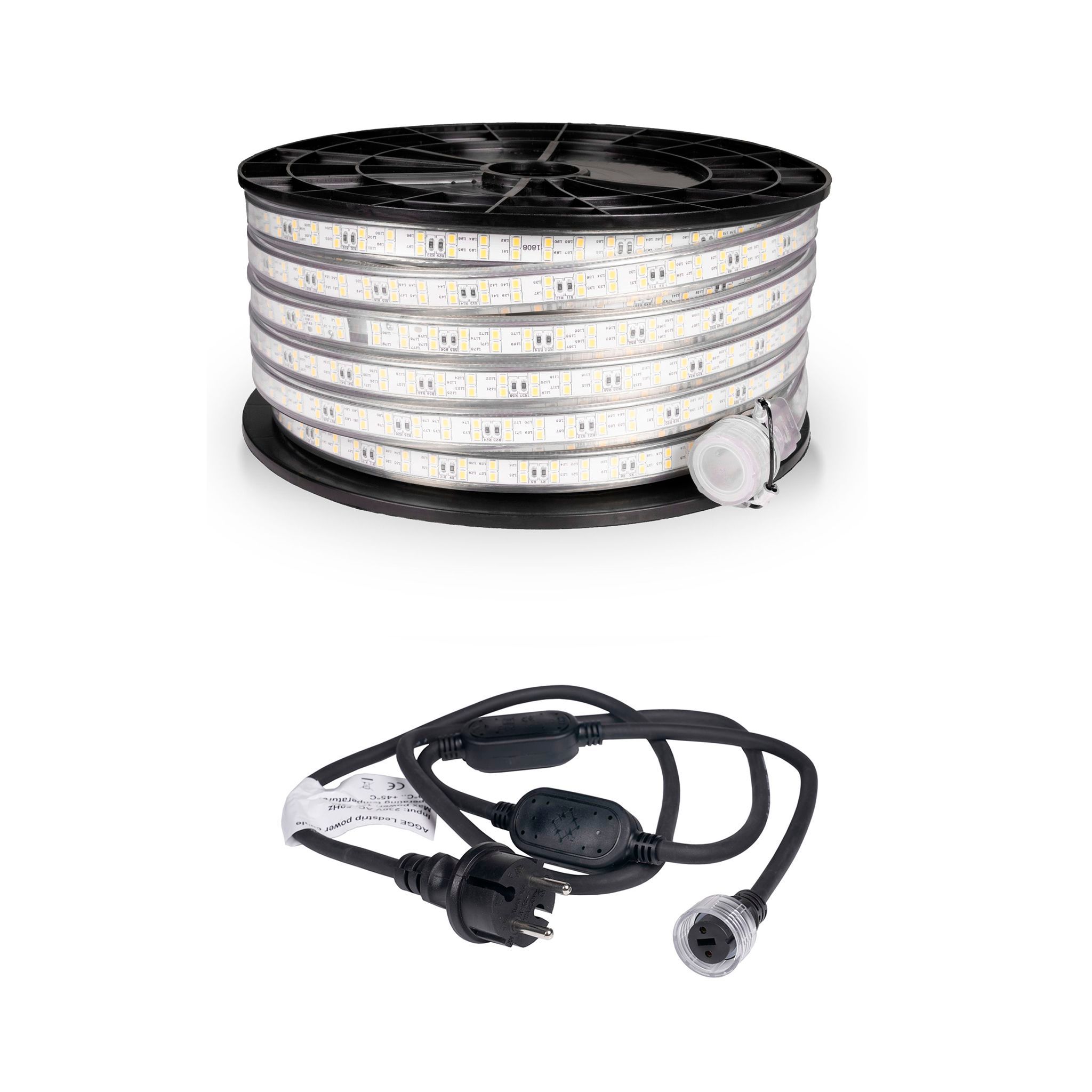LED strip / Work light AGGE 230V - 1500 lm/m, 25 m, Strip with power cord afbeelding
