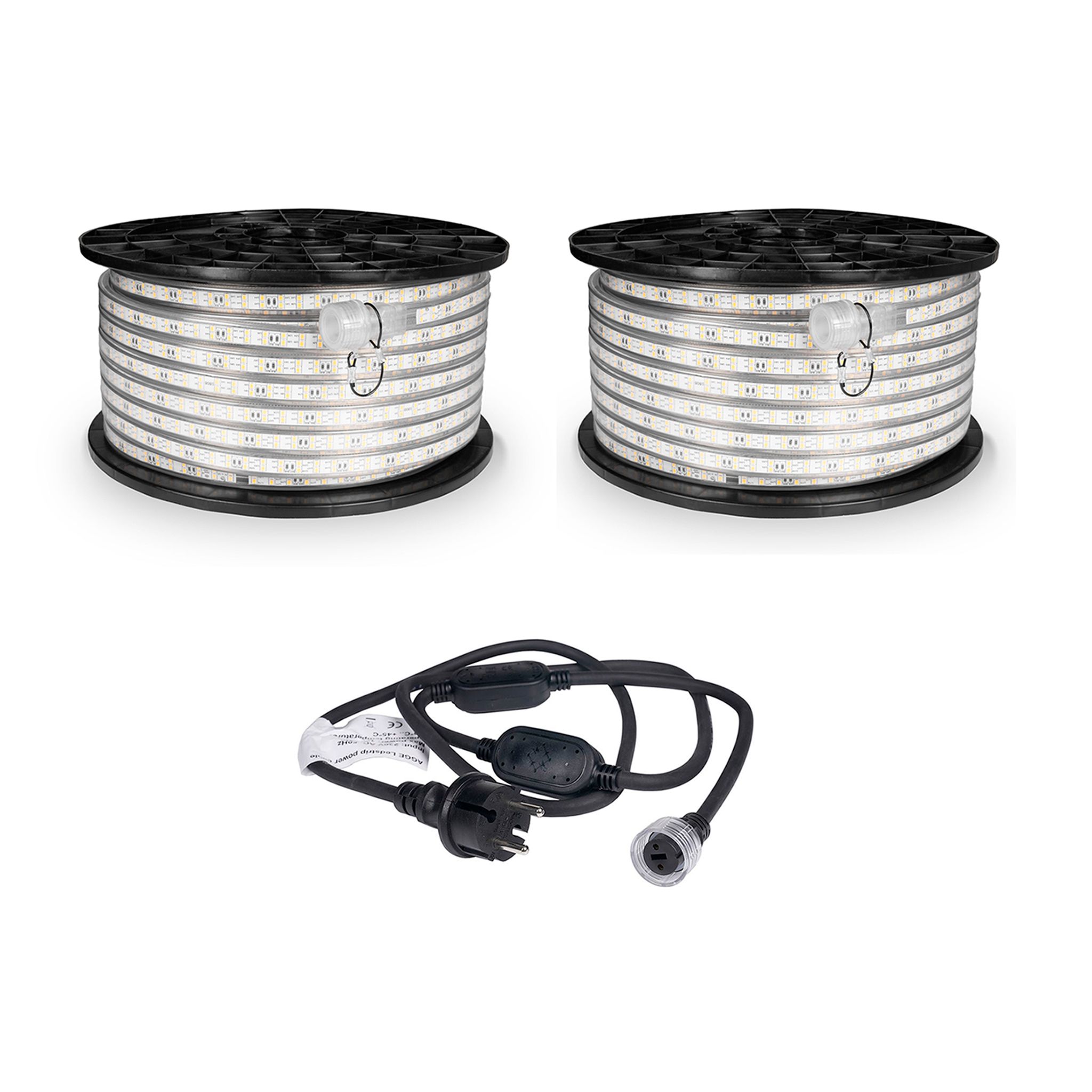 LED strip / Work light AGGE 230V - 1500 lm/m, 50 m, Strip with power cord + 1 extension (100 m) afbeelding