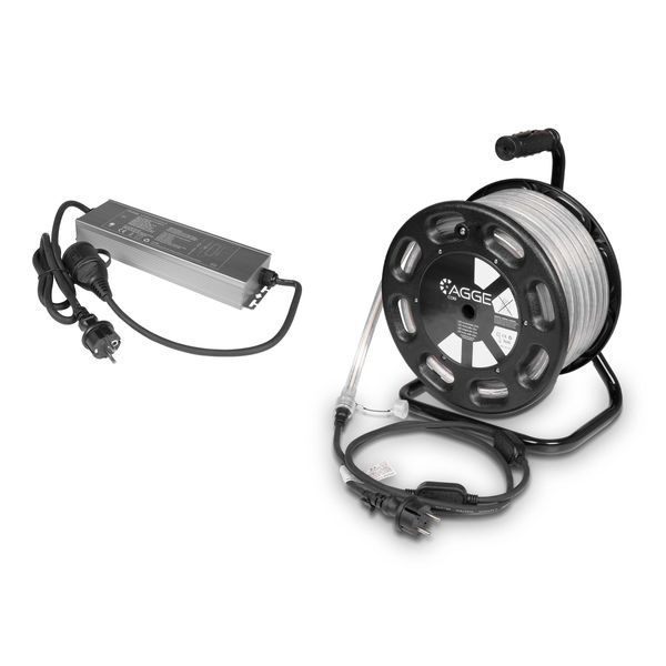 LED strip / Work light AGGE COB 230V - 1500 lm/m, 25 m - Reel, Strip with power cord + Emergency Power Bank afbeelding 1