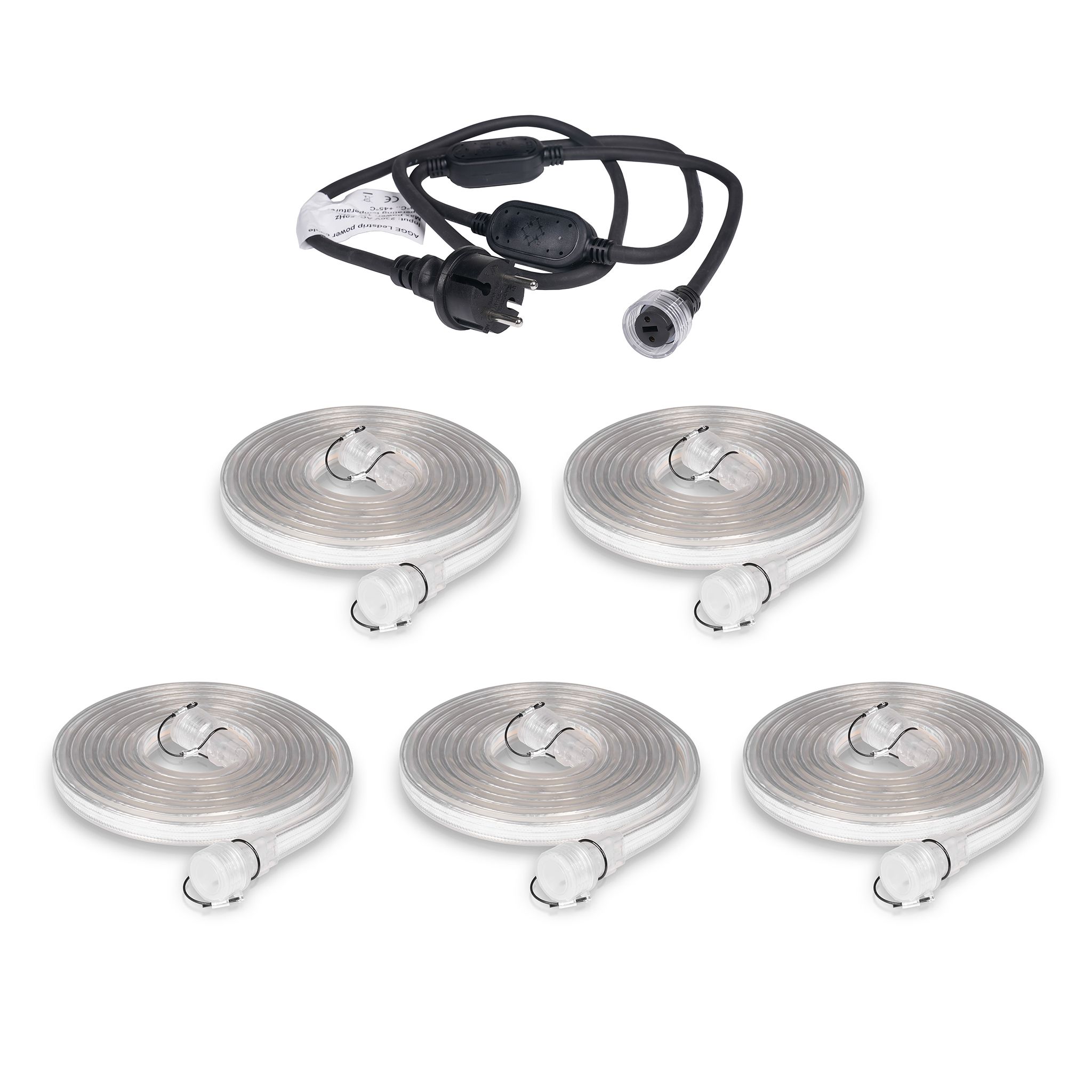LED strip / Work light AGGE COB 230V - 1500 lm/m, 3 m, Strip with power cord + 4 extensions (15 m) afbeelding