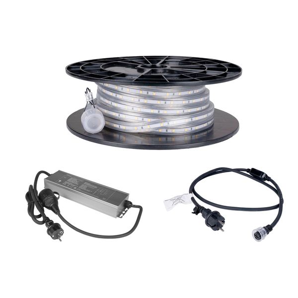 LED-list / Arbetsbelysning AGGE Lite 230V - 400 lm/m, 10 m, LED-list med n&auml;tsladd (4000K) + Powerbank