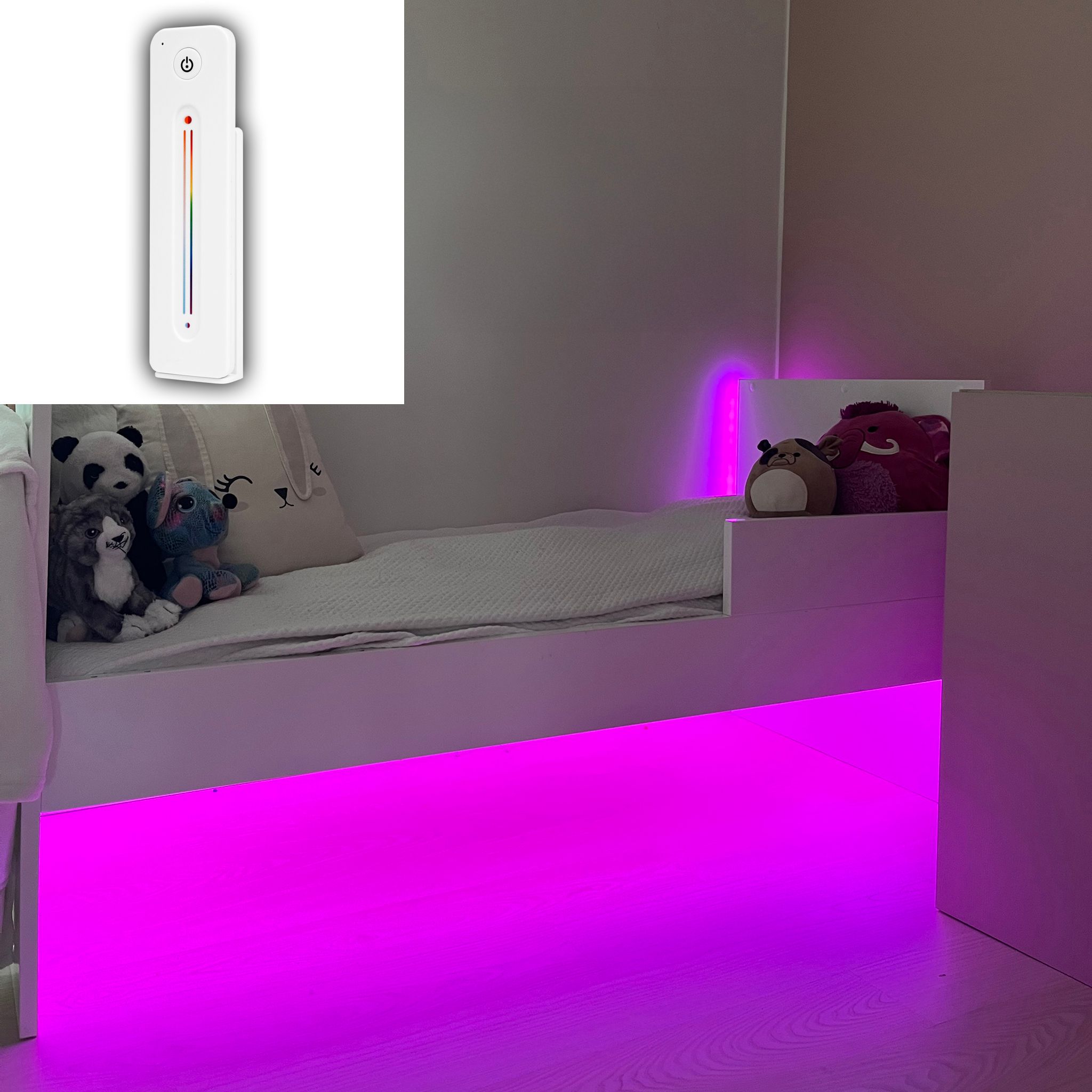 LED-nauhasetti lastenhuoneeseen AGGE - Täydellinen setti, Valkoisella Touch Slide -kaukosäätimellä | Alk. 199,90 €