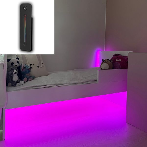 LED strip kit for kid's room AGGE - Complete set, Black Touch Slide remote control afbeelding 1