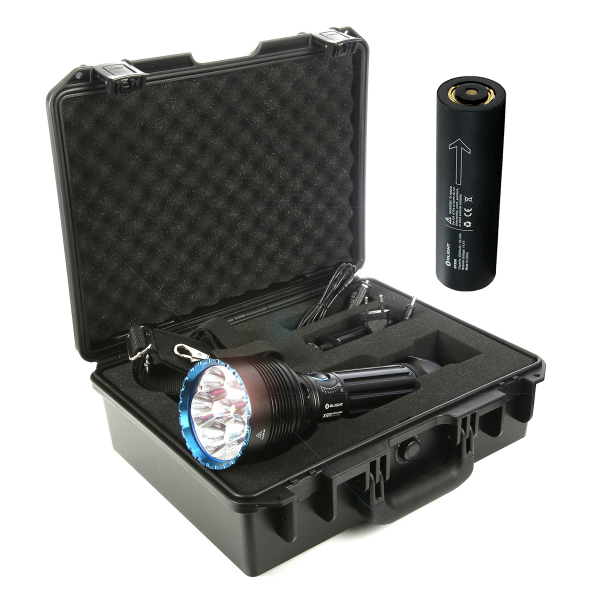 Sökljus OLIGHT X9R - 25000 lm / 320 mm / Laddbar, Komplett paket + extra batteri