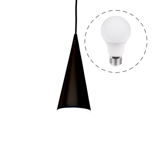 Pendellampe AIRAM Onia, E27, Hvit + 7W Led-pære