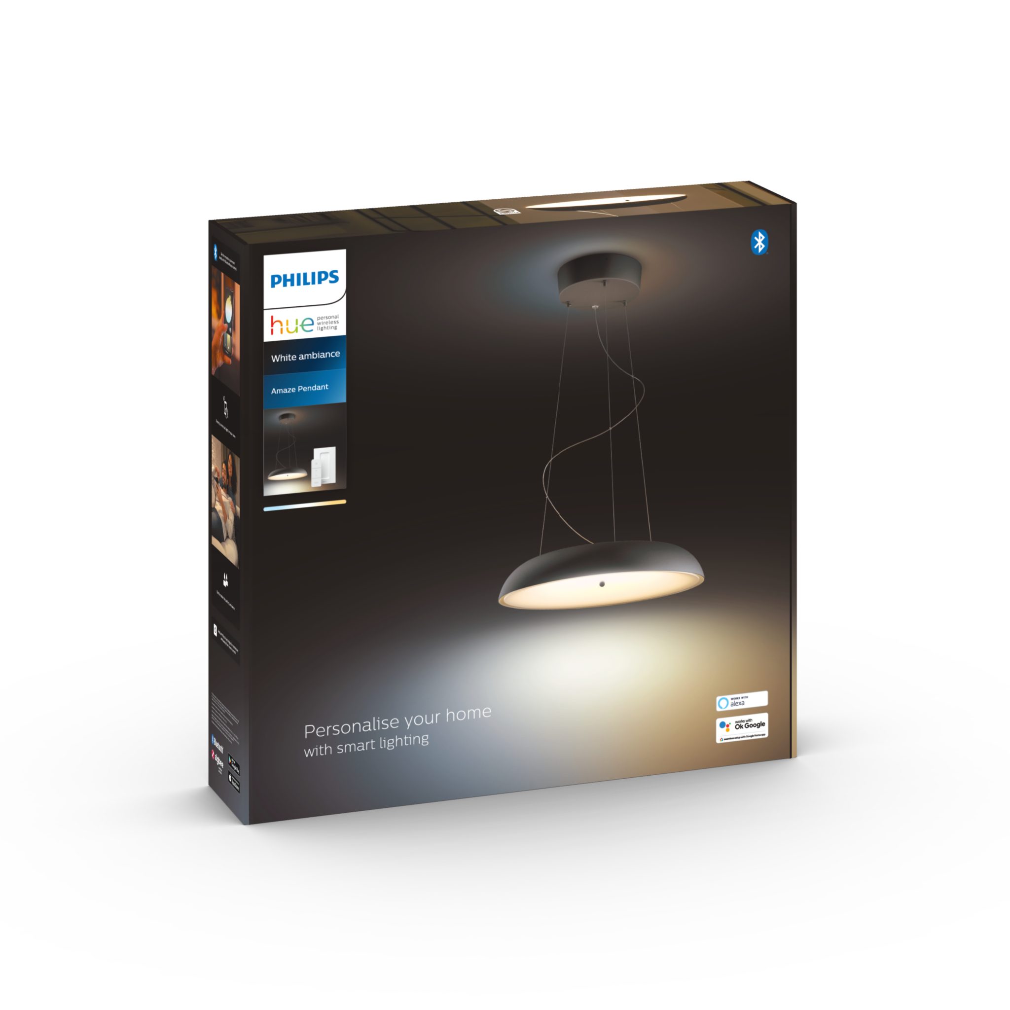Riippuvalaisin Philips Hue Amaze 24W, 2200-6500K, Musta