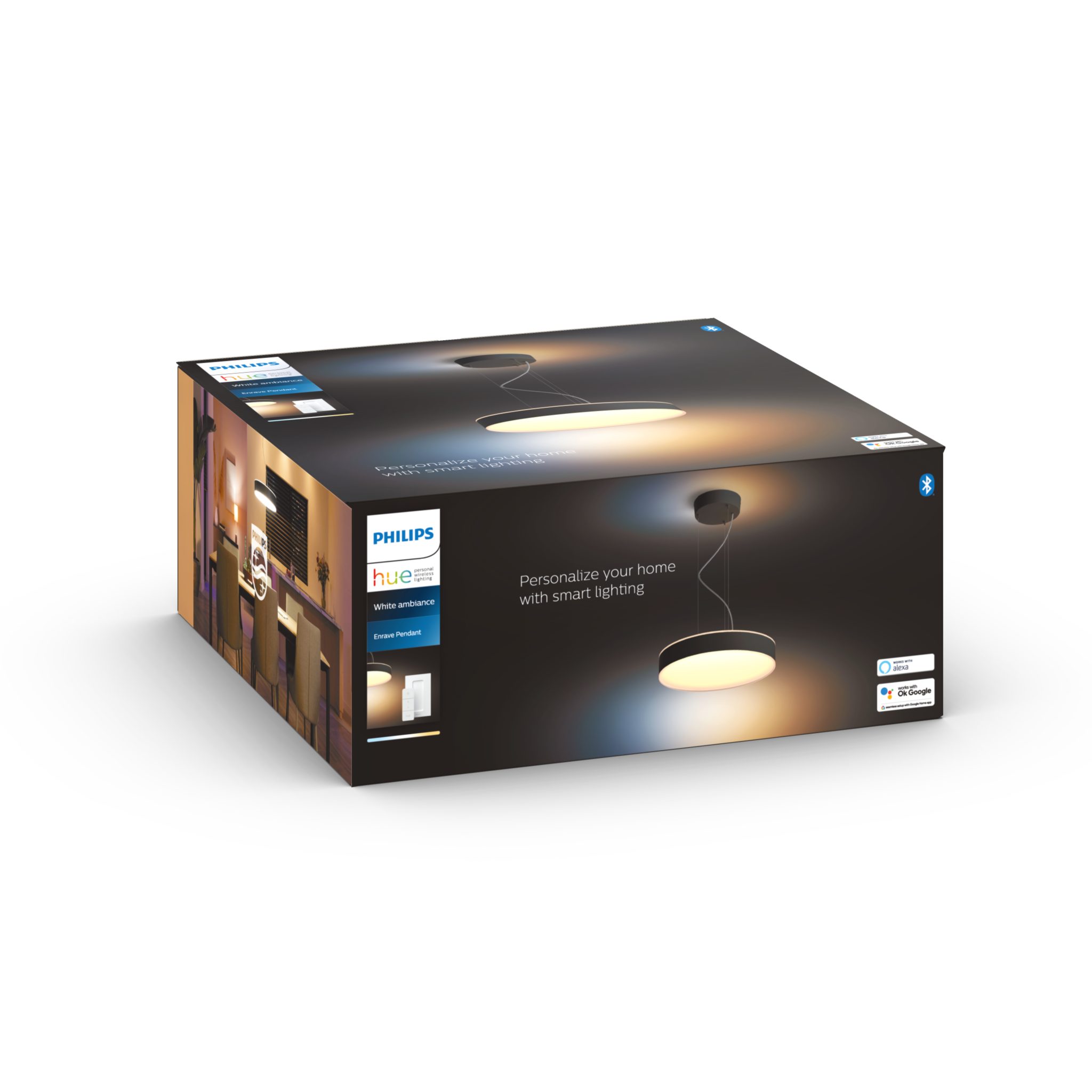 Riippuvalaisin Philips Hue Enrave 33.5W, 2200-6500K, Musta | Alk. 245,90 €