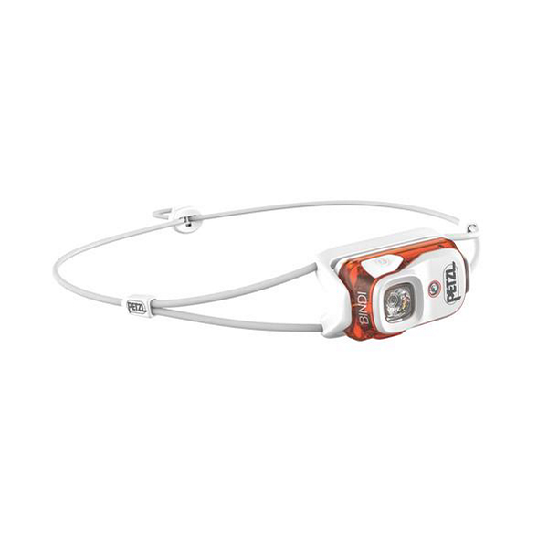 Hodelykt Petzl BINDI - 200 lm / Oppladbar, Oransje