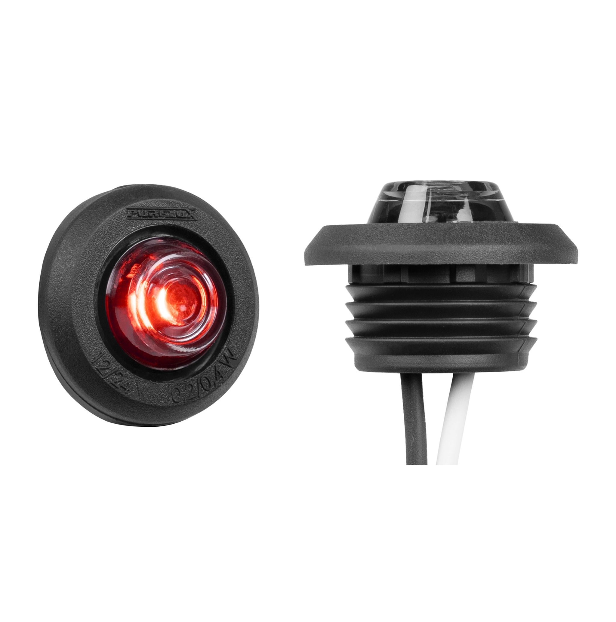 Marker light Purelux Spectre 1X Dark - 12/24V / 0.5W/ 28 mm, Red (for flat surfaces) afbeelding