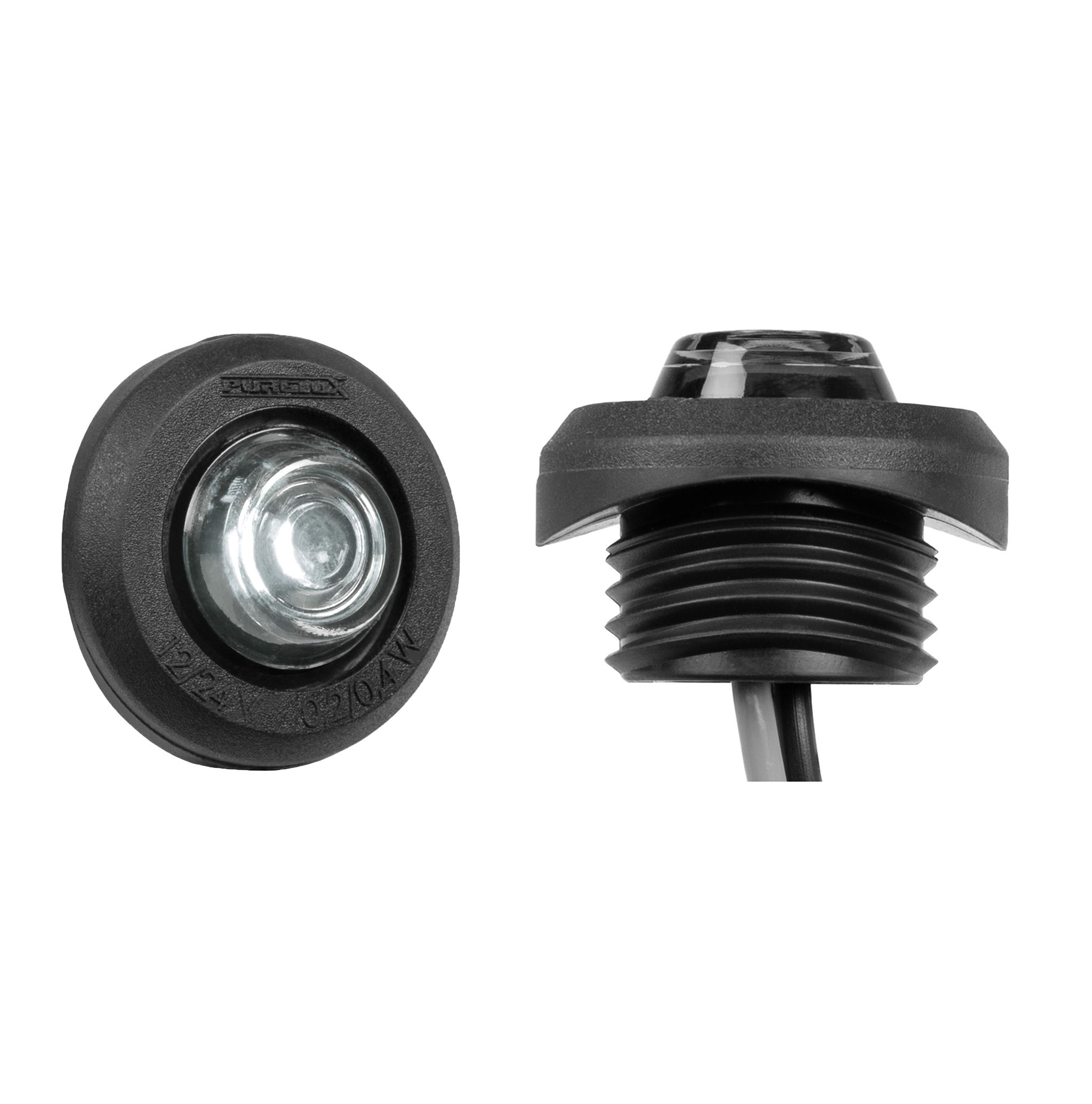 Marker light Purelux Spectre 1X Dark - 12/24V / 0.5W/ 28 mm, White (for curved surfaces) afbeelding