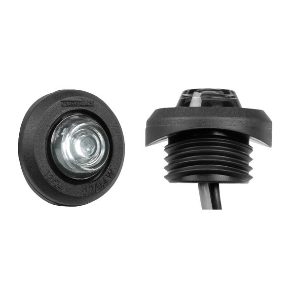 Marker light PURELUX Spectre 1X Dark - 12/24V / 0.5W/ 28 mm, White (for curved surfaces) afbeelding 1