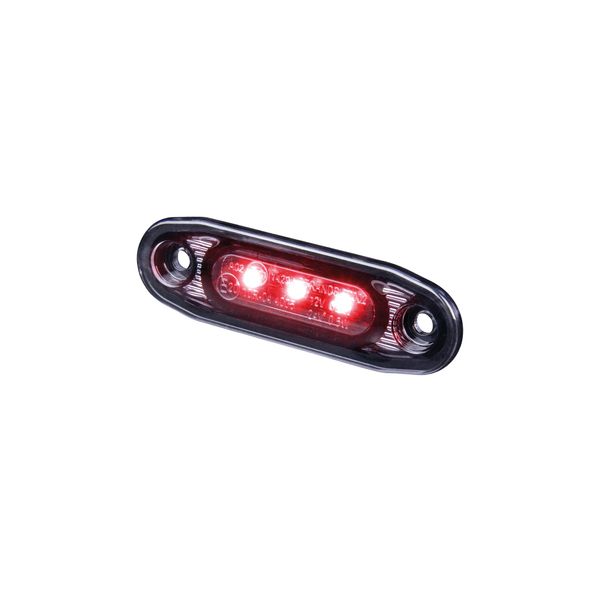 Posisjonslys STRANDS Dark Knight Ultra Slim - 12/24V / 0.2-0-3W / 79 mm, Red