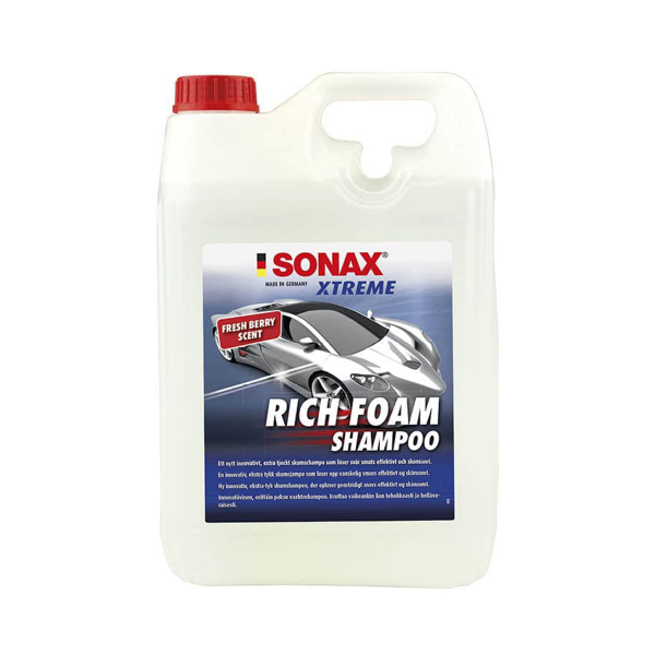 Förtvättsmedel SONAX Xtreme Rich Foam Shampoo Berry - Skummande / Vaxsäkert, 5000 ml / Dunk