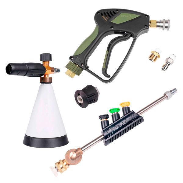 Painepesurin kahva Dr Dirt Pressure Gun G3, SnapLock, Kahva + Tarvikepaketti (Kärcher K -adapterilla)