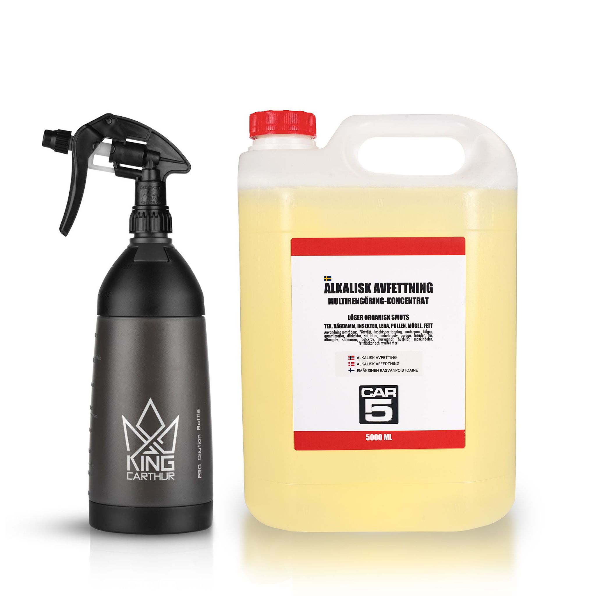 Esipesuaine CAR5 Alkaline Degreaser, 5000 ml + Sumutinpullo