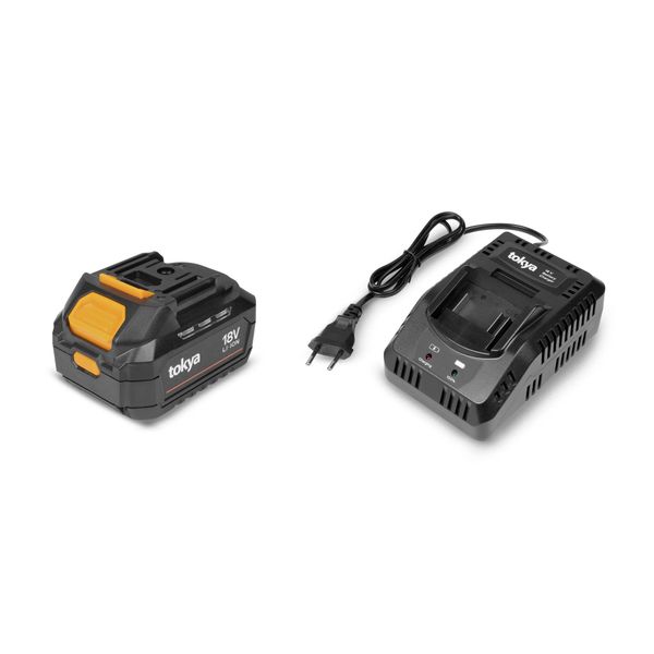 Laddningsbart batteri TOKYA 18V, 5 Ah, Batteri + Laddare