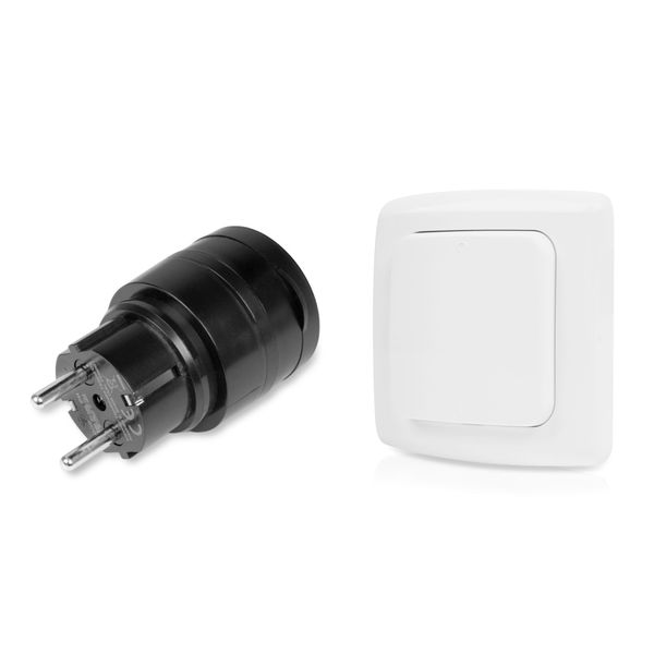 Remote controlled socket AGGE Wireless Remote Control Socket, IP44, Socket + Wall switch afbeelding