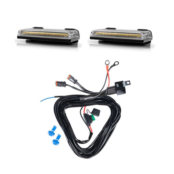 Backljus PURELUX Phantom - 9 cm / 21W / Bred, 2 st + Reläkabelsats