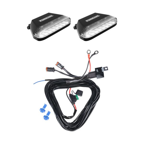 Backljus PURELUX Radar - 9 cm / 32W / Bred, 2 st + Reläkabelsats