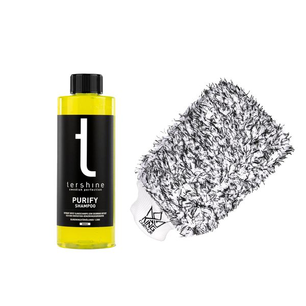 Bilschampo tershine Purify - Neutralt, 500 ml, 500 ml + Wash Mitt