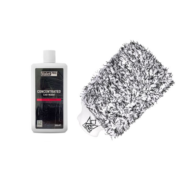 Autoshampoo ValetPRO Concentrated Car Wash - Neutraali, 500 ml + KC Premium Wash Mitt