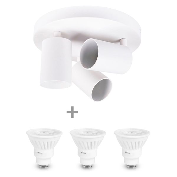 Spotlight AGGE Stage Triple, GU10, Armatur + 3 st 5W lampor (4000K)