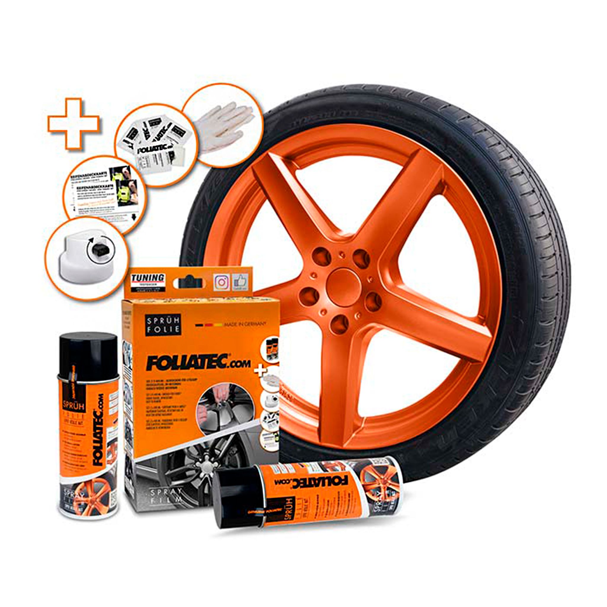 Kumimaalisetti Foliatec Spray Film Set, Copper Metallic Matt