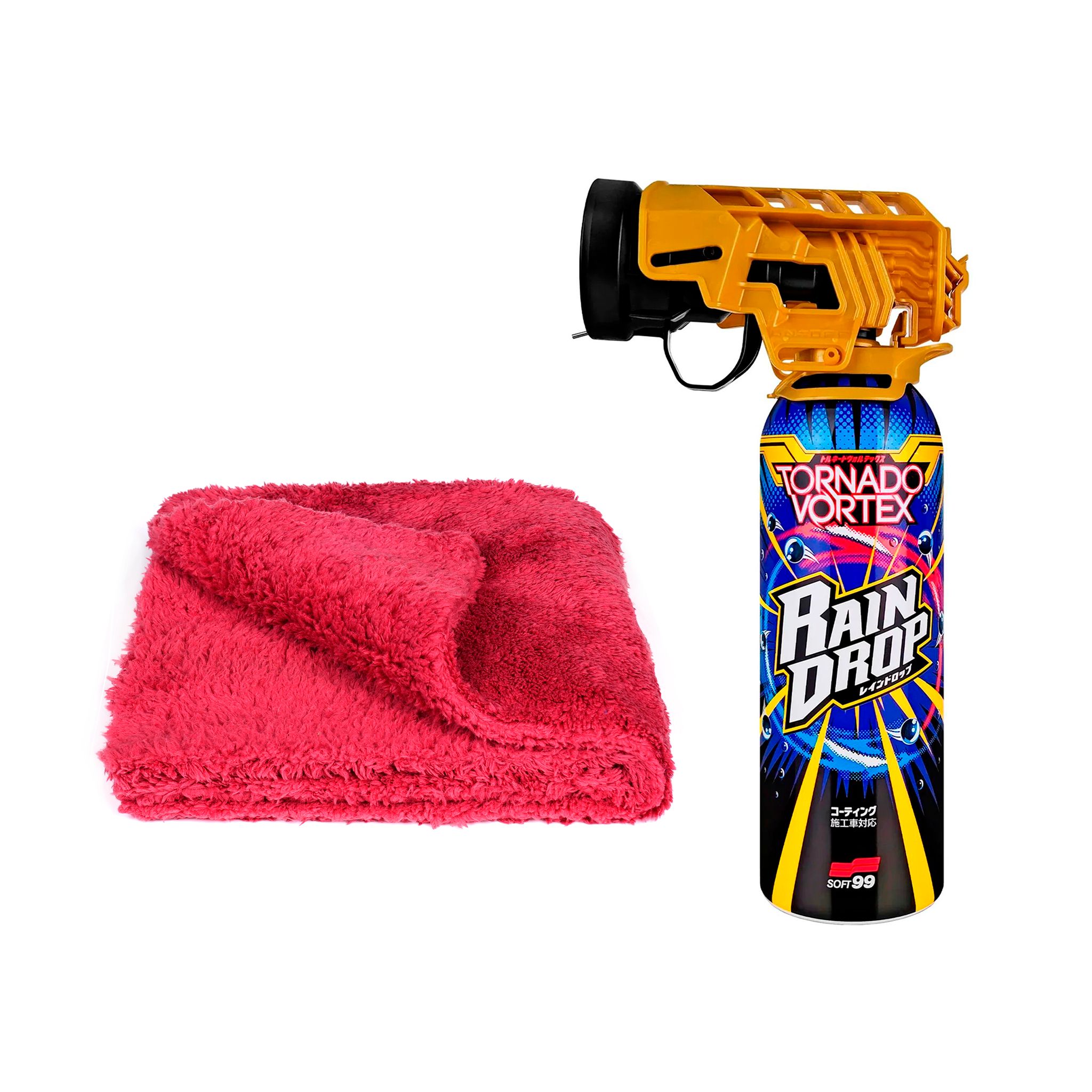 Sumutettava pikavaha Soft99 Raindrop Tornado Vortex, 300 ml, Vaha + kiillotusliina