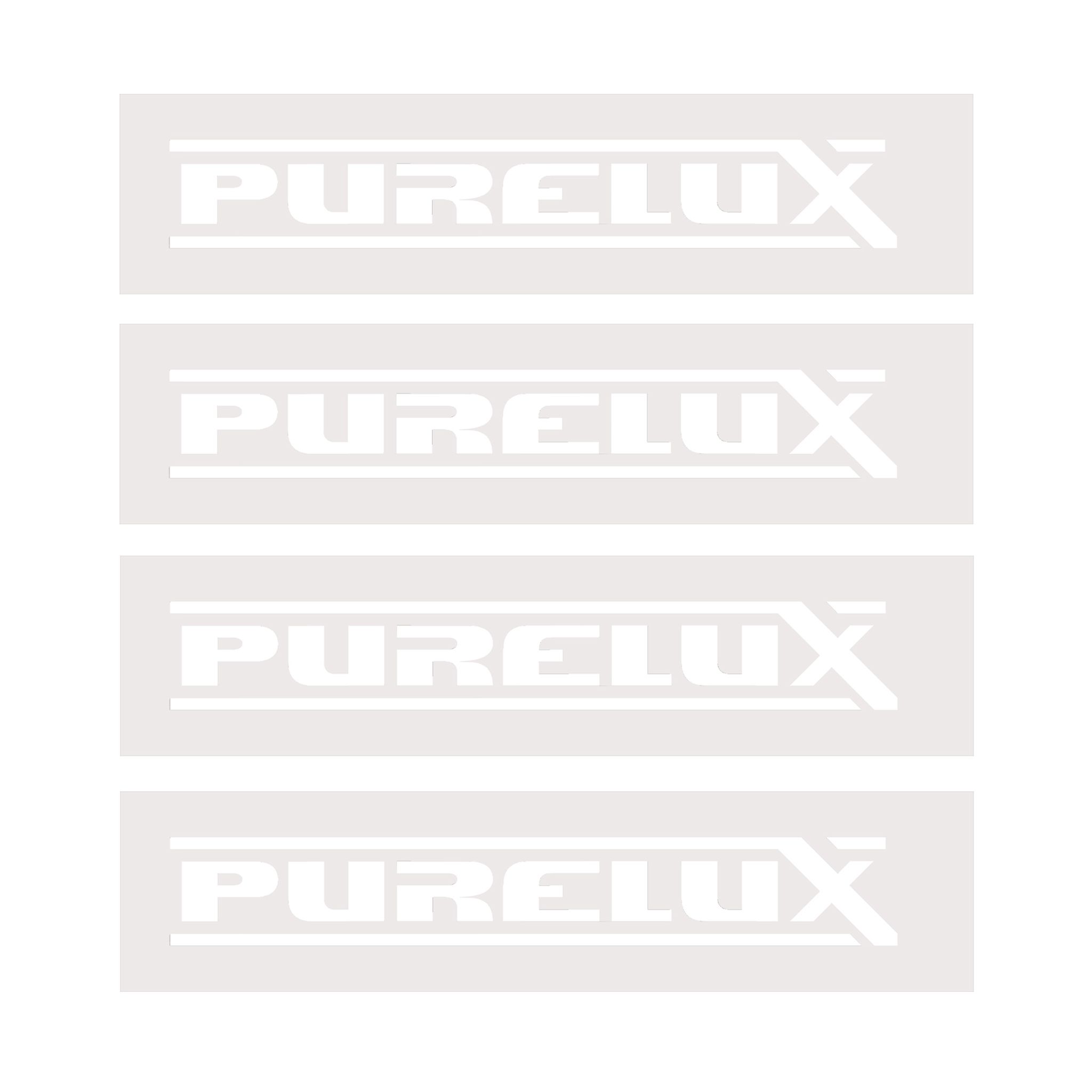 Klistermärke Purelux White Logo, Small x 4 st